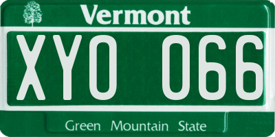VT license plate XYO066