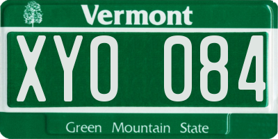 VT license plate XYO084