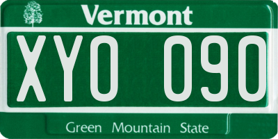 VT license plate XYO090