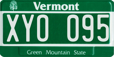 VT license plate XYO095