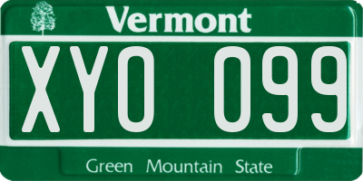 VT license plate XYO099