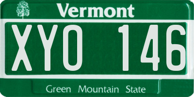VT license plate XYO146