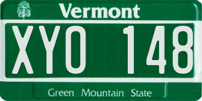 VT license plate XYO148