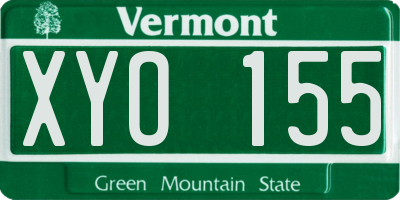 VT license plate XYO155
