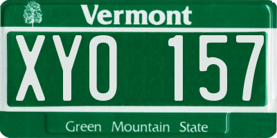 VT license plate XYO157