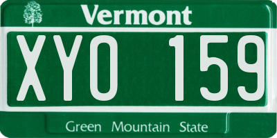 VT license plate XYO159