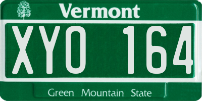 VT license plate XYO164