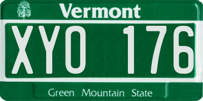 VT license plate XYO176