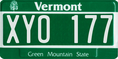 VT license plate XYO177