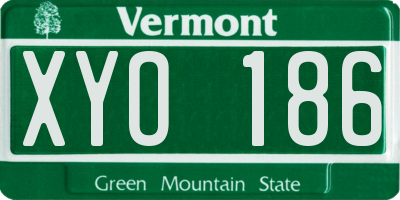VT license plate XYO186