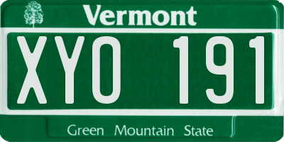 VT license plate XYO191