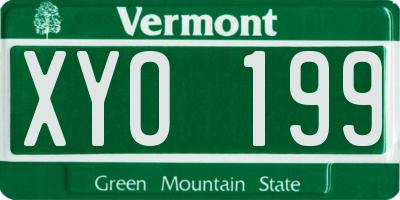 VT license plate XYO199