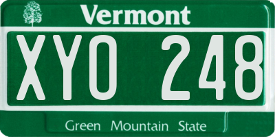VT license plate XYO248