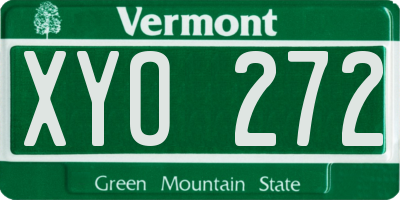 VT license plate XYO272