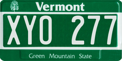 VT license plate XYO277