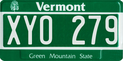 VT license plate XYO279