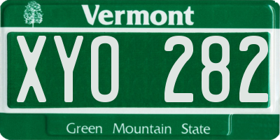 VT license plate XYO282
