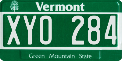 VT license plate XYO284