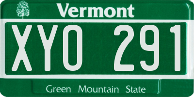 VT license plate XYO291