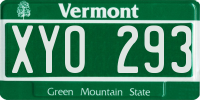 VT license plate XYO293