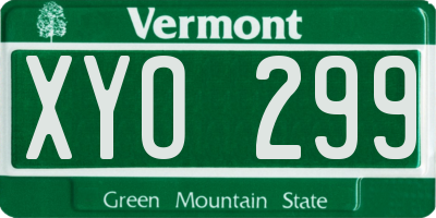 VT license plate XYO299