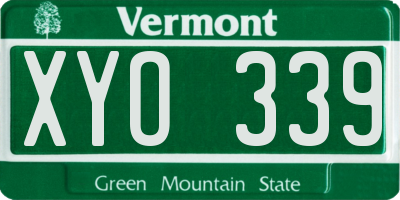 VT license plate XYO339