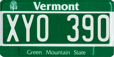 VT license plate XYO390