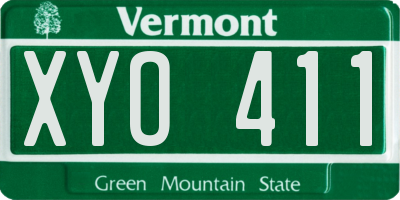 VT license plate XYO411