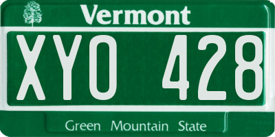 VT license plate XYO428