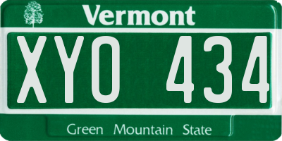 VT license plate XYO434