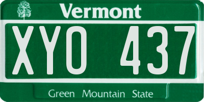 VT license plate XYO437