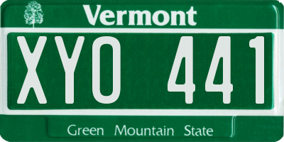 VT license plate XYO441