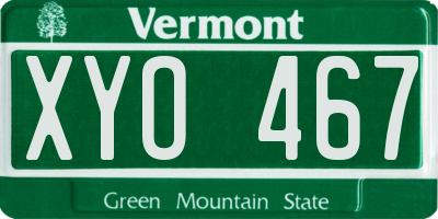 VT license plate XYO467