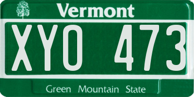 VT license plate XYO473