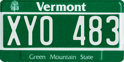 VT license plate XYO483