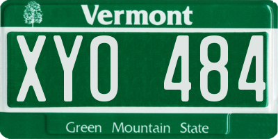 VT license plate XYO484