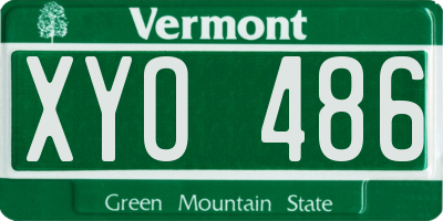 VT license plate XYO486