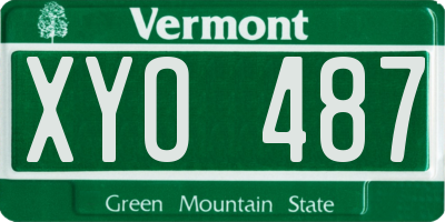 VT license plate XYO487