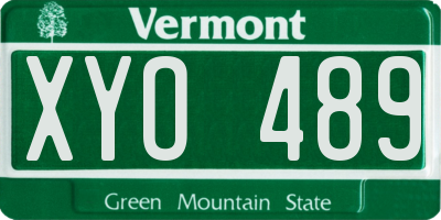 VT license plate XYO489
