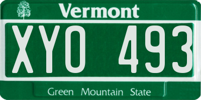 VT license plate XYO493
