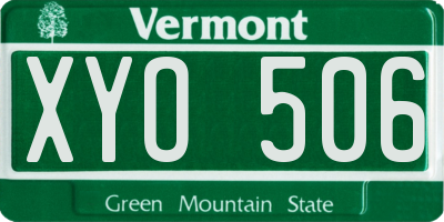 VT license plate XYO506