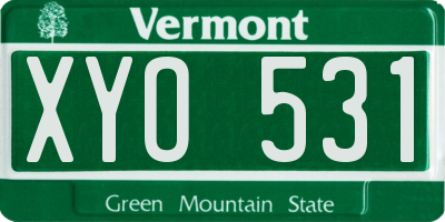 VT license plate XYO531