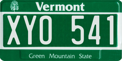 VT license plate XYO541