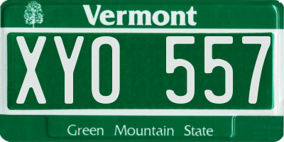 VT license plate XYO557
