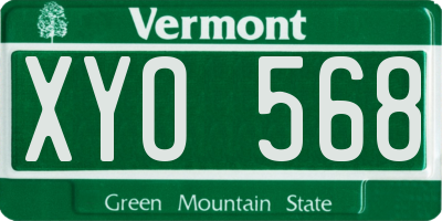 VT license plate XYO568