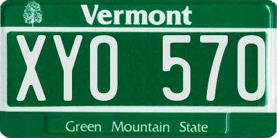 VT license plate XYO570