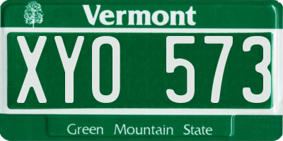 VT license plate XYO573