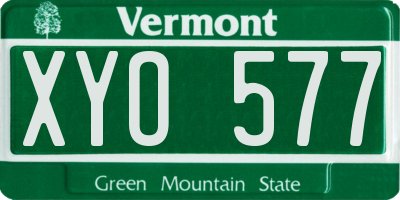 VT license plate XYO577