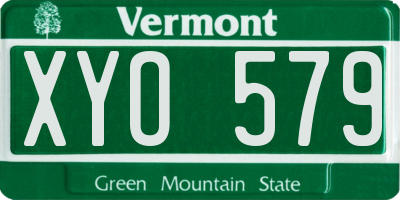 VT license plate XYO579