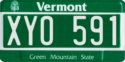 VT license plate XYO591